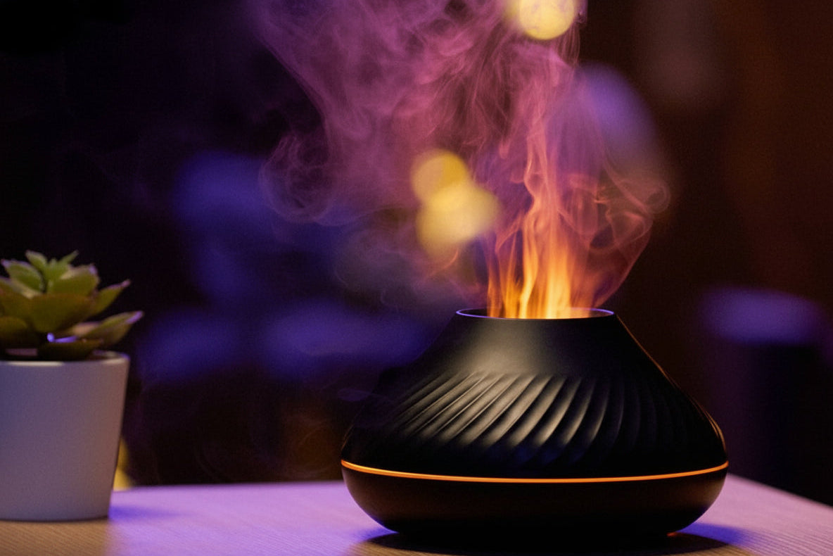 Humidificador de Llama Volcán 3D | Difusor de Aromas RGB