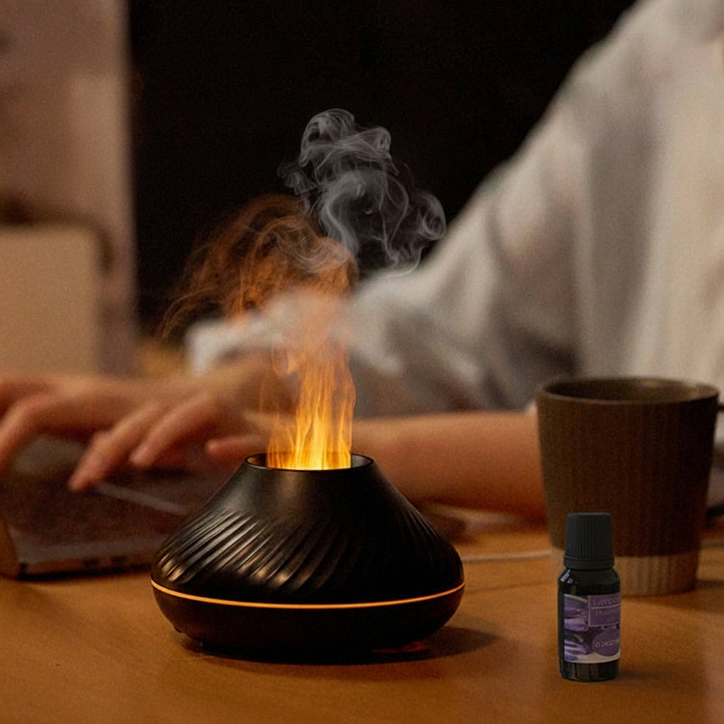 Humidificador de Llama Volcán 3D | Difusor de Aromas RGB